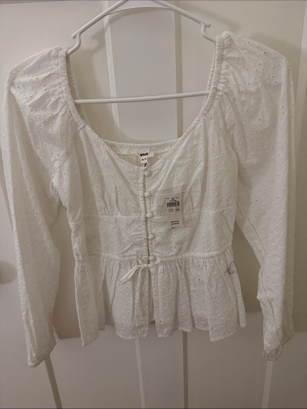 Aerie White Eyelet Blouse -